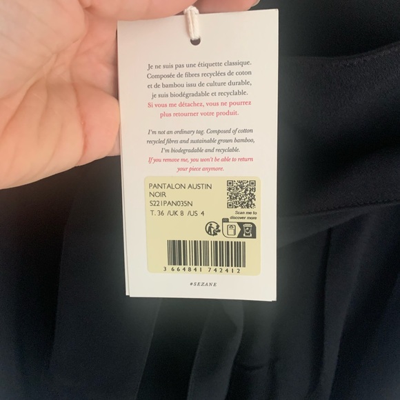 Sezane Austin trousers size 4 new with tag - Picture 13 of 15
